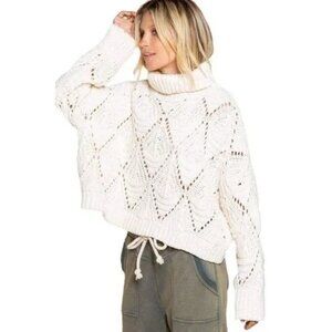POL Cream Knit Cropped Chenille Sweater 🌸 NWT